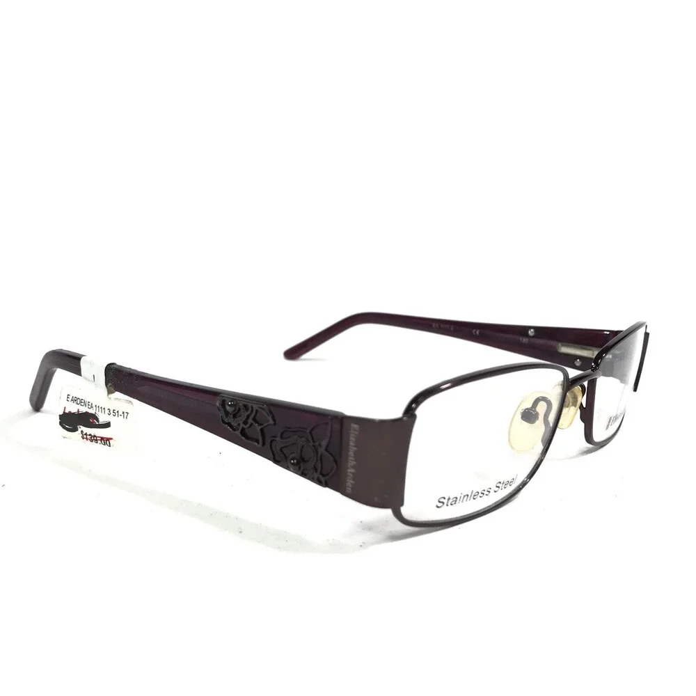 Elizabeth Arden EA 111-3 Eyeglasses Frames Purple Rectangular Full Rim 51-17-130
